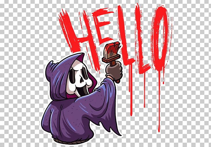 Telegram Sticker Scream Halloween Film Series PNG, Clipart, Animation, Art, Cartoon, Cool, Fictional Character Free PNG Download