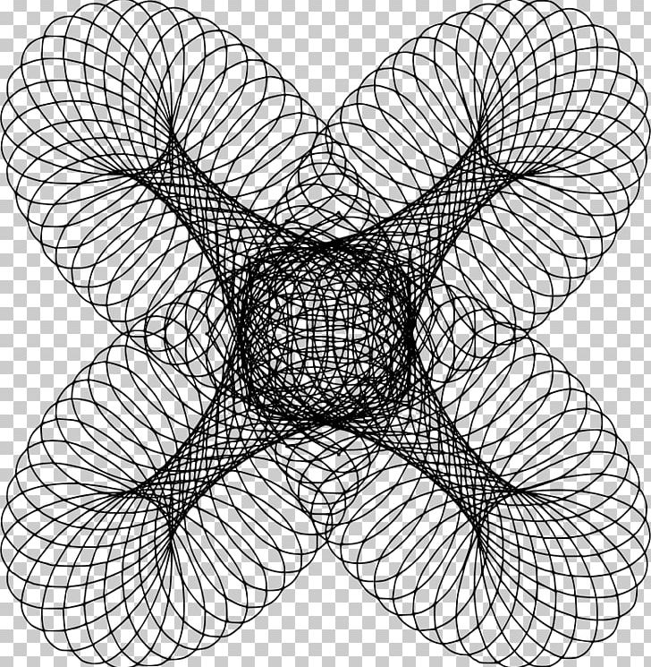 Hypotrochoid Roulette Line Spirograph Point PNG, Clipart, Angle, Area, Art, Black And White, Circle Free PNG Download