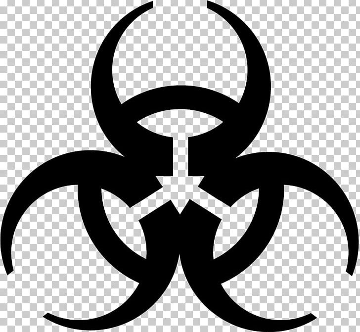 Biological Hazard Symbol PNG, Clipart, Artwork, Biological Hazard, Biosafety Level, Black And White, Decal Free PNG Download