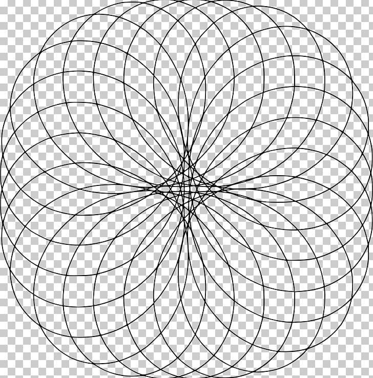 Mandala Overlapping Circles Grid Sacred Geometry Drawing PNG, Clipart, Angle, Area, Art, Black And White, Circle Free PNG Download