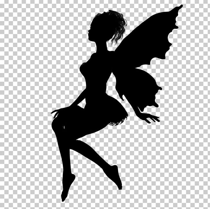Fairy Silhouette Drawing Pixie PNG, Clipart, Ballet Dancer, Black, Black And White, Dancer, Drawing Free PNG Download