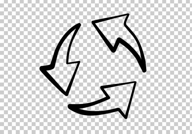 Three Arrows Recycling Symbol Computer Icons PNG, Clipart, Angle, Area, Arrow, Black, Black And White Free PNG Download