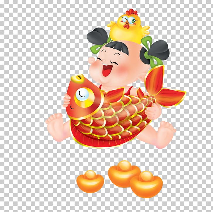 Chinese New Year Reunion Dinner Fish Cartoon PNG, Clipart, Animals, Cartoon, Chickens, Chinese New Year, Chinese Zodiac Free PNG Download