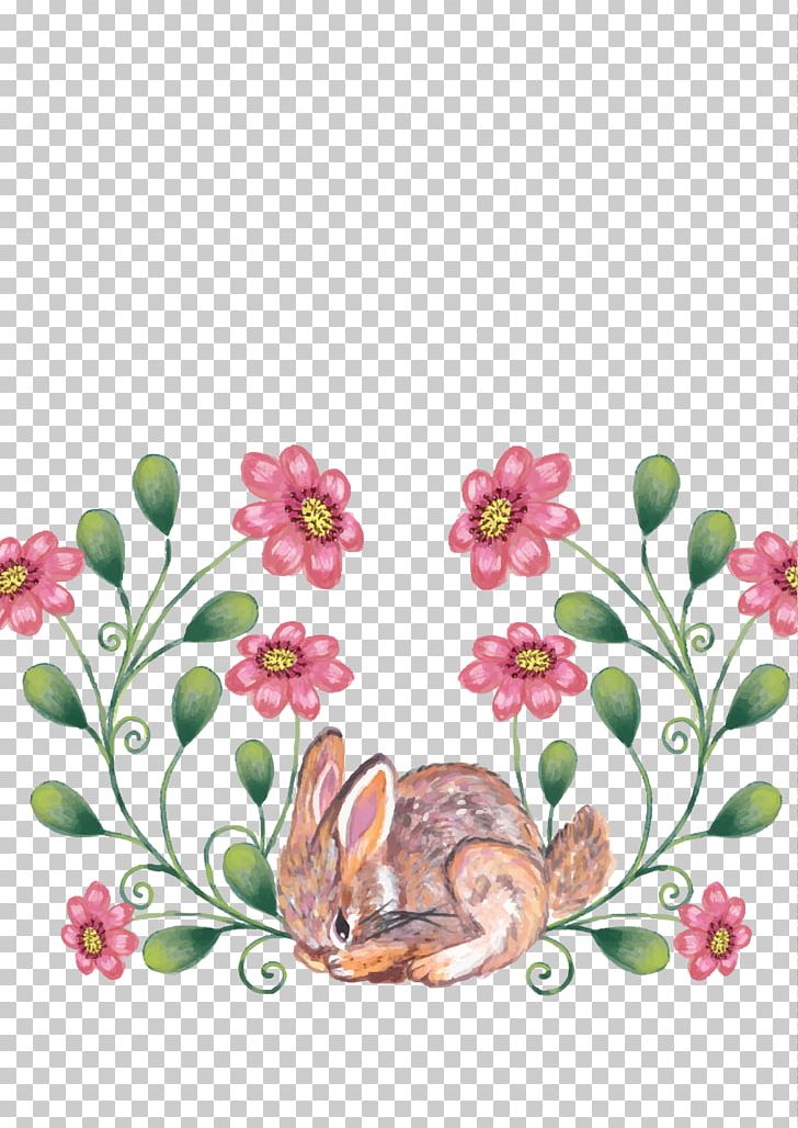 Spring Bunny Floral Design Chocolate Bunny PNG, Clipart, Animal, Animals, Bunnies, Bunny, Bunny Vector Free PNG Download