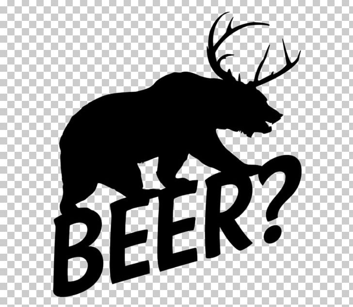 Reindeer T-shirt Bear PNG, Clipart, Antler, Bear, Beer, Beer Girl, Black And White Free PNG Download