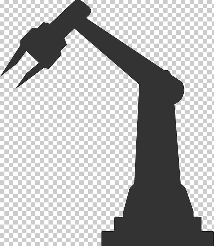 Robotic Arm Robotics Silhouette Black PNG, Clipart, Angle, Arm, Black, Black And White, Electronics Free PNG Download