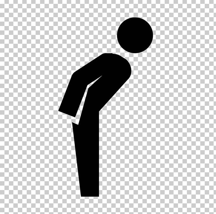 Computer Icons Bowing Logo Person PNG, Clipart, Angle, Arm, Black, Black And White, Bow Free PNG Download