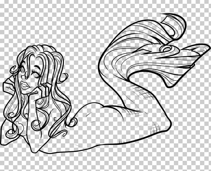 A Mermaid Drawing Ariel Sketch PNG, Clipart, Angle, Arm, Bird, Black, Carnivoran Free PNG Download