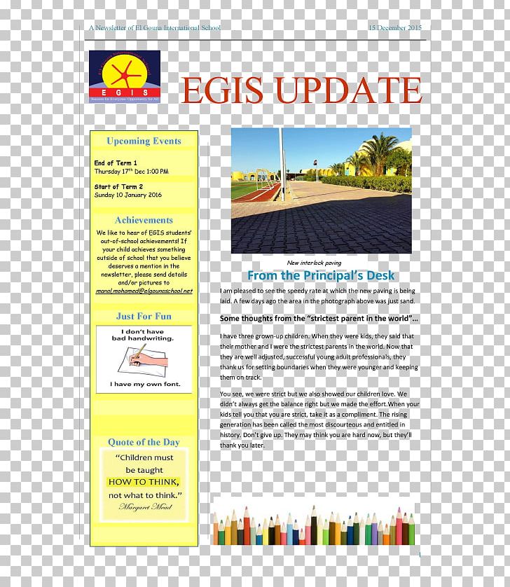 Newsletter Elementary School Web Page PNG, Clipart, Advertising, Area, Brand, Brochure, Elementary School Free PNG Download