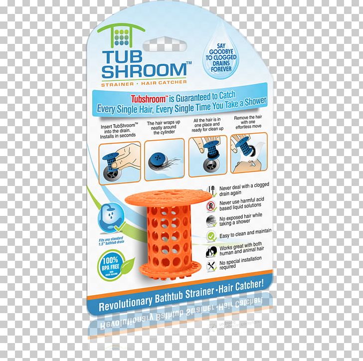 TubShroom The Revolutionary Tub Drain Protector Hair Catcher/Strainer/Snare PNG, Clipart, Bathroom, Baths, Clogs, Drain, Floor Drain Free PNG Download