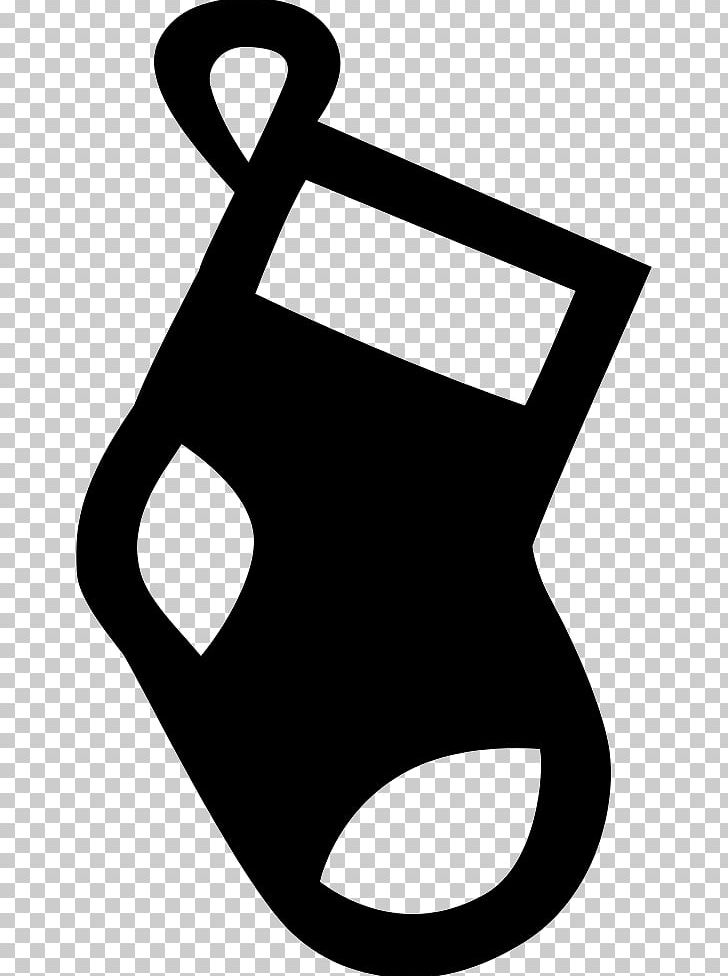 Christmas Stockings Sock Computer Icons PNG, Clipart, Angle, Artwork, Black And White, Christmas, Christmas Decoration Free PNG Download