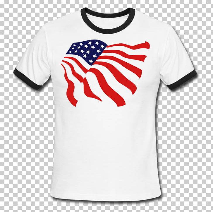 Ringer T-shirt Clothing Sleeve PNG, Clipart, Active Shirt, American, American Flag, Brand, Clothing Free PNG Download