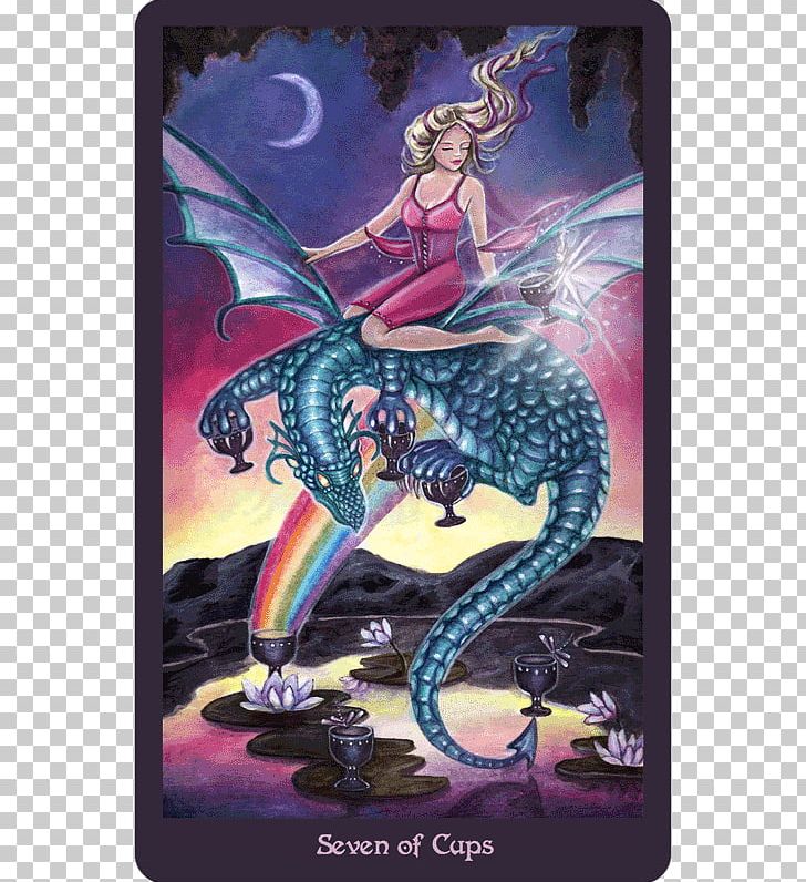 Crystal Visions Tarot Seven Of Cups Playing Card The Fool PNG, Clipart, Art, Crystal, Dragon, Faerie Dragon, Fantasy Free PNG Download