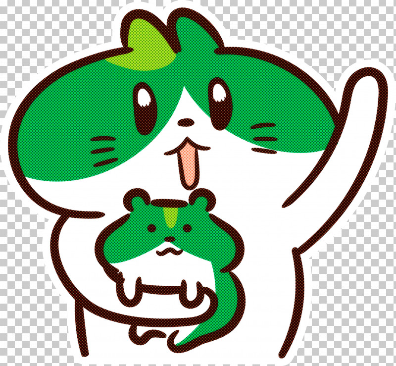 Cartoon Leaf Green Headgear Text PNG, Clipart, Biology, Cartoon, Cat Cartoon, Cute Cat, Green Free PNG Download