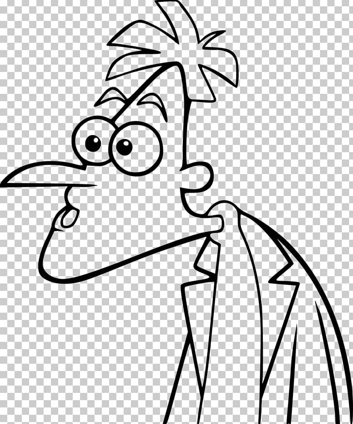 Dr. Heinz Doofenshmirtz Phineas Flynn Ferb Fletcher Isabella Garcia-Shapiro Perry The Platypus PNG, Clipart, Angle, Black, Black And White, Cartoon, Crayon Free PNG Download