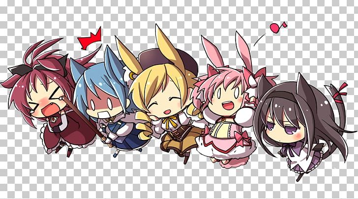 Homura Akemi Sayaka Miki Madoka Kaname Mami Tomoe Chibi PNG, Clipart, Anime, Art, Cartoon, Computer Wallpaper, Crunchyroll Free PNG Download