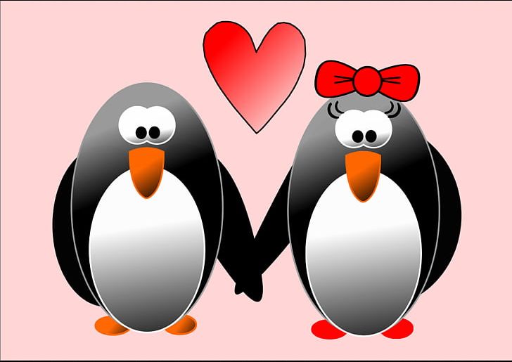 Penguin Wedding Invitation Valentine's Day Heart PNG, Clipart, Animals, Beak, Bird, Computer Wallpaper, Craft Free PNG Download
