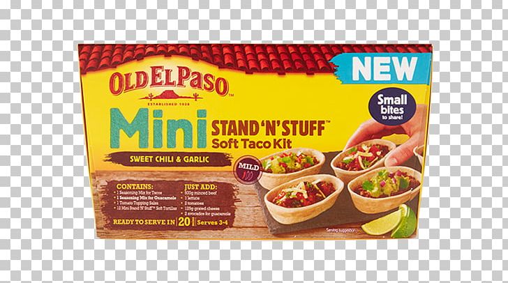 Food Taco Old El Paso Dish Vegetarian Cuisine PNG, Clipart, Brand, Chili Garlic, Convenience, Convenience Food, Cuisine Free PNG Download