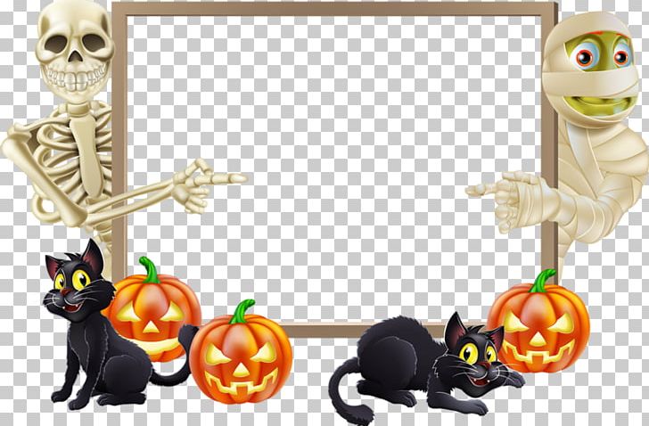 Halloween Landscape Trick-or-treating PNG, Clipart, Black Cat, Border Frame, Cartoon, Circle Frame, Creative Market Free PNG Download