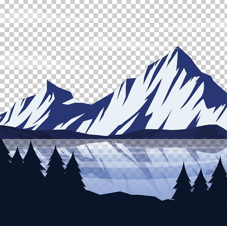 Snow Mountain Landscape PNG, Clipart, Blue, Cold, Computer Wallpaper, Drawing, Forest Free PNG Download