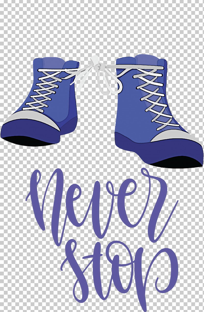 Never Stop Motivational Inspirational PNG, Clipart, Electric Blue M, Fashion, Inspirational, Logo, Motivational Free PNG Download