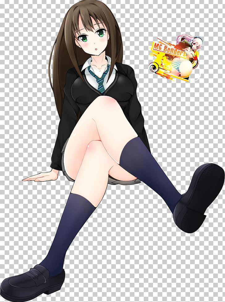 The Idolmaster Cinderella Girls Thigh Human Leg Hair Tights PNG, Clipart, Anime, Black Hair, Brown Hair, Fashion Accessory, Figurine Free PNG Download