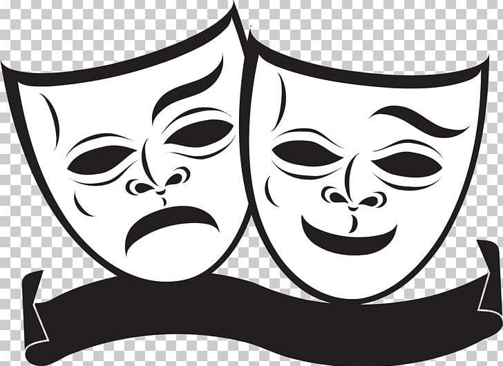 Mask Theatre Illustration PNG, Clipart, Adobe Illustrator, Art, Black And White, Carnival Mask, Cartoon Free PNG Download