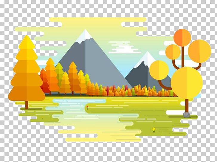 Landscape Flat Design Illustration PNG, Clipart, Autumnal, Autumn Background, Autumn Leaf, Autumn Leaves, Autumn Tree Free PNG Download