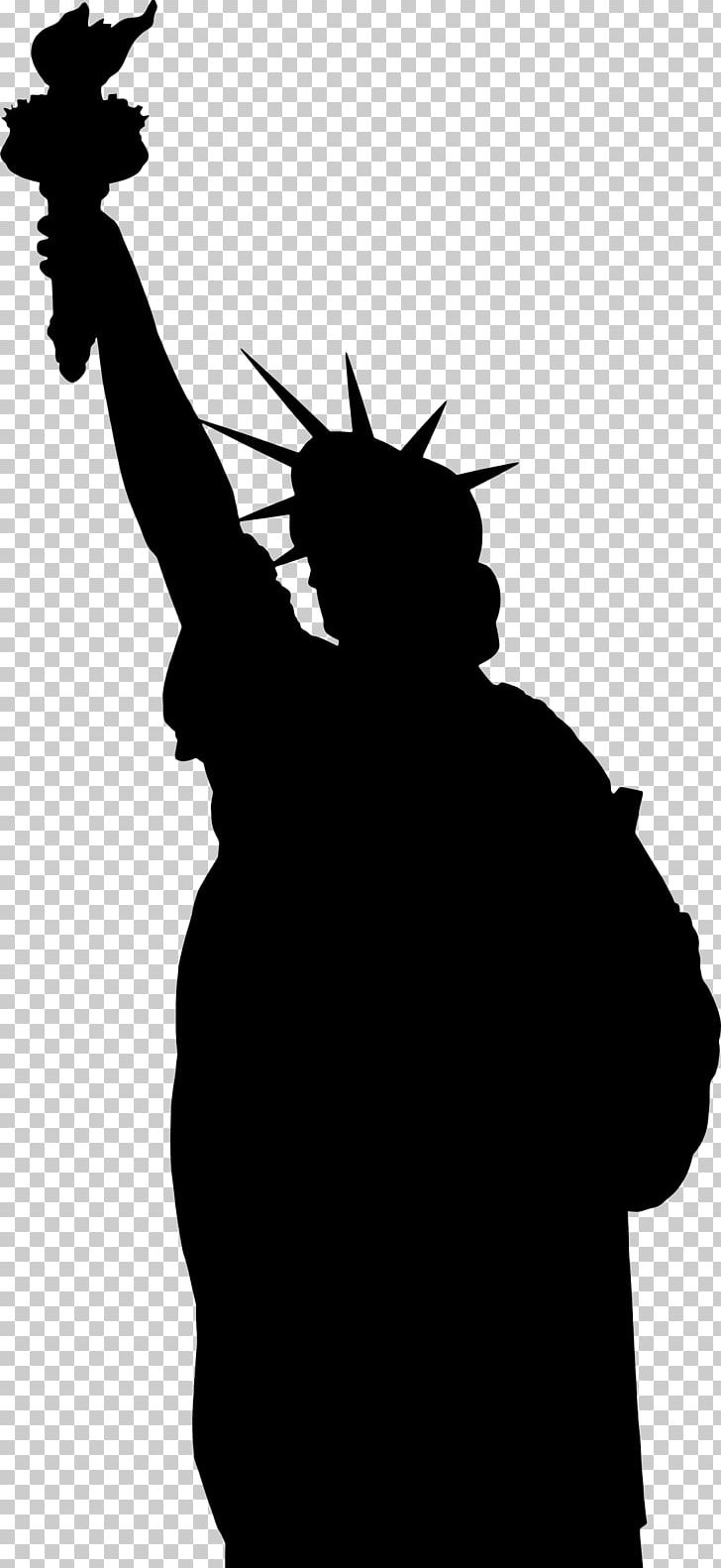 Statue Of Liberty Silhouette PNG, Clipart, Art, Black And White, Fictional Character, Liberty Island, Monochrome Free PNG Download