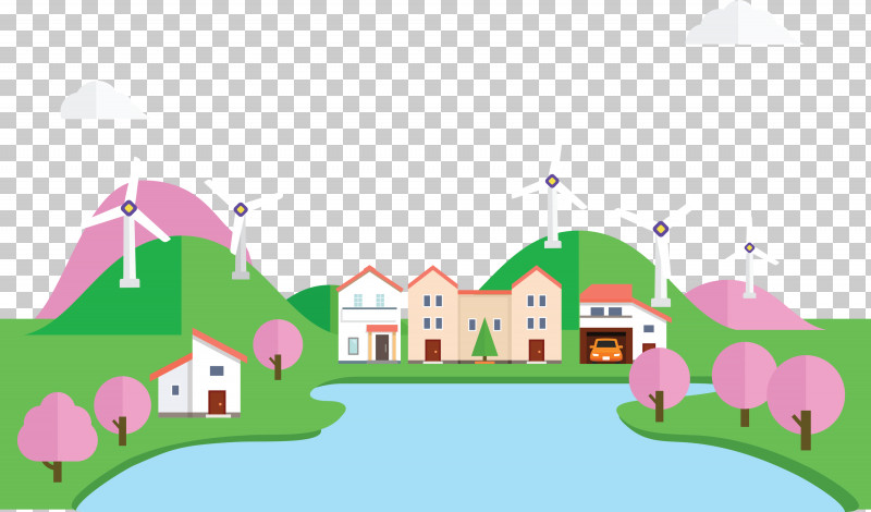 Eco Town PNG, Clipart, Cartoon, Eco, Estate, Green, Meter Free PNG Download