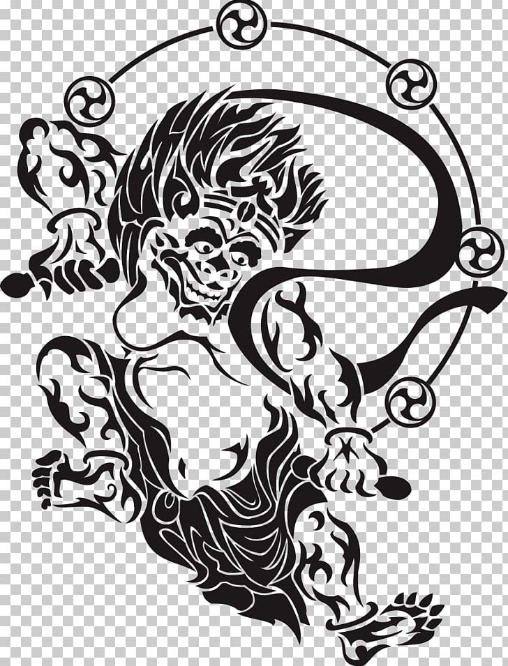 Fūjin Raijin 風神雷神図 Painting Japan PNG, Clipart, Artwork, Auction, Black, Black And White, Contract Of Sale Free PNG Download