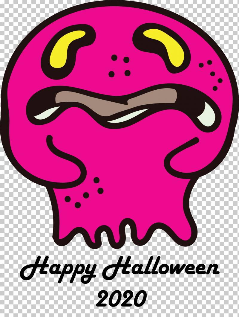 2020 Happy Halloween PNG, Clipart, 2020 Happy Halloween, Area, Meter, Pink M, Smiley Free PNG Download