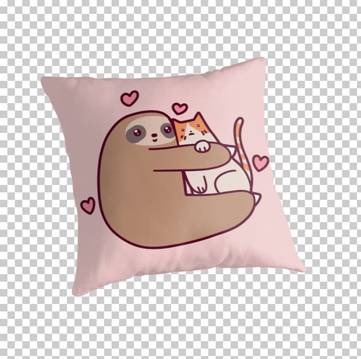 Art Throw Pillows Cat Sloth PNG, Clipart, Acrylic Paint, Animals, Art, Cat, Cushion Free PNG Download