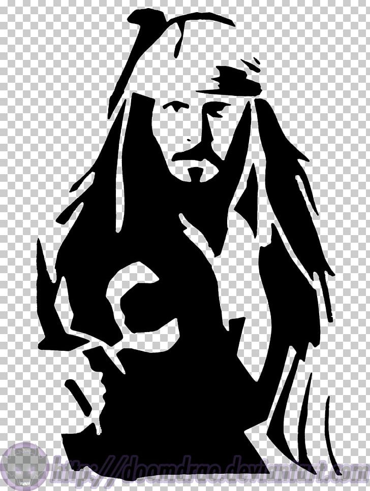 Jack Sparrow Stencil Pirates Of The Caribbean PNG, Clipart, Art, Artwork, Black And White, Deviantart, Fictional Character Free PNG Download