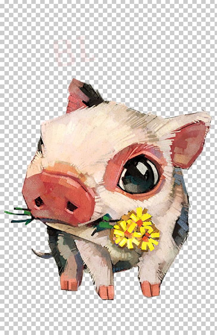 Domestic Pig T-shirt Cuteness Illustration PNG, Clipart, Animal, Animals, Art, Canvas, Cat Free PNG Download