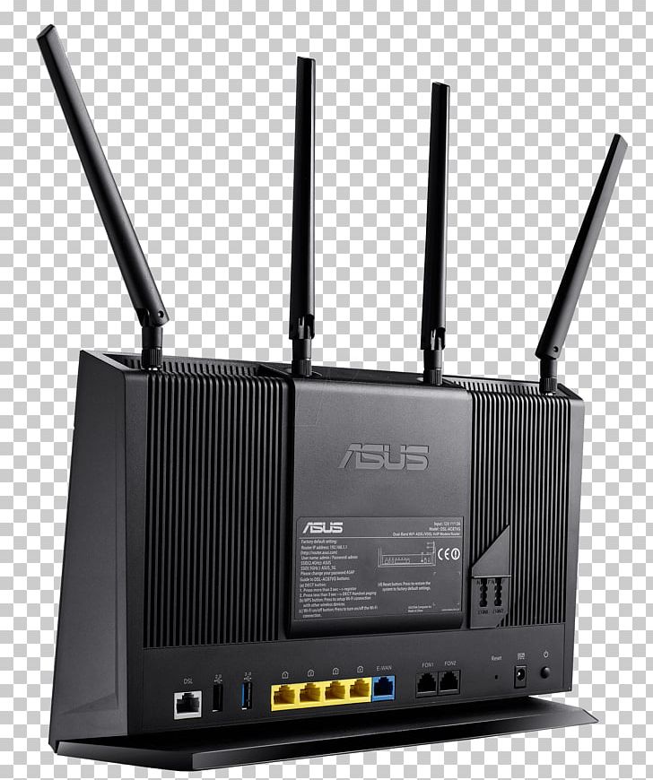 Router ASUS Digital Subscriber Line IEEE 802.11ac VDSL PNG, Clipart, Adsl, Asus, Asus Rtac87u, Audio Receiver, Data Transfer Rate Free PNG Download