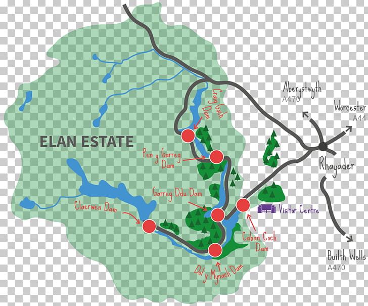 Elan Valley Reservoirs Builth Wells Map Dam PNG, Clipart, Area, Car Park, Dam, Lake Beautiful, Location Free PNG Download
