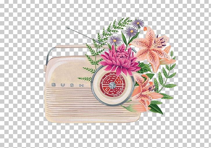 Painting Radio Illustration PNG, Clipart, Art, Broadcasting, Cartoon, Electronics, Floral Design Free PNG Download