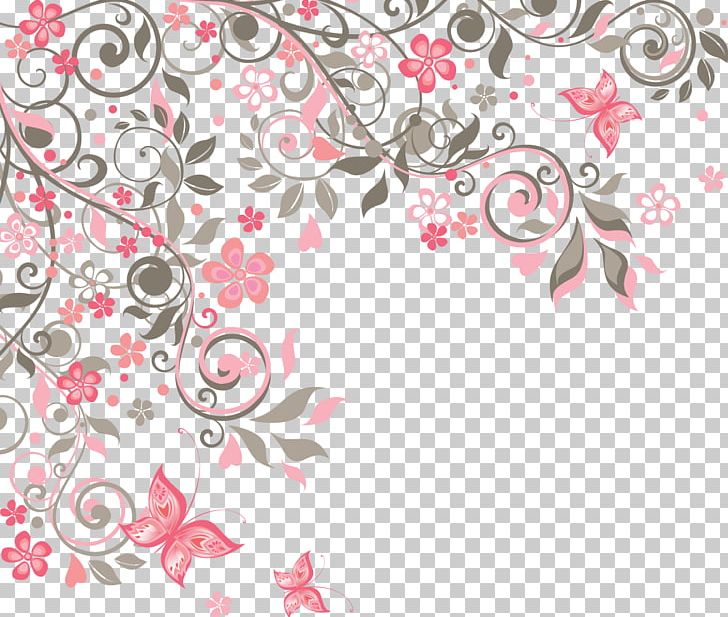 Butterfly Flower Euclidean PNG, Clipart, Circle, Corner Flower, Design, Floral Decoration, Flower Free PNG Download