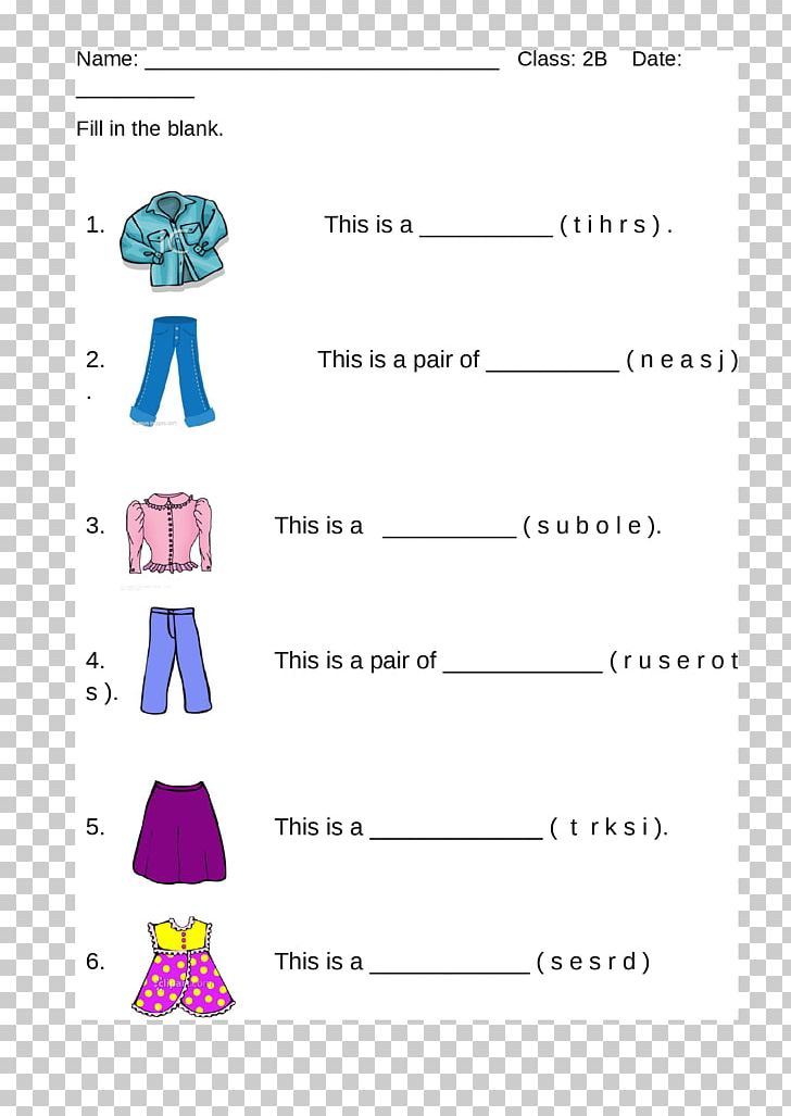 Clothing Vocabulary Pin Paper Worksheet PNG, Clipart, Area, Clothing, Diagram, English, Flashcard Free PNG Download