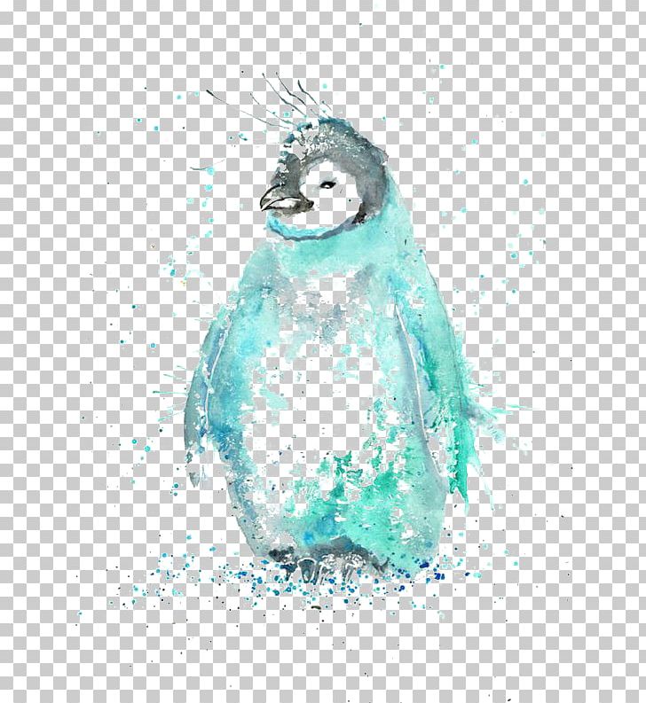 Penguin Watercolor Painting Drawing Illustration PNG, Clipart, Animal, Antarctic, Aqua, Art, Beak Free PNG Download