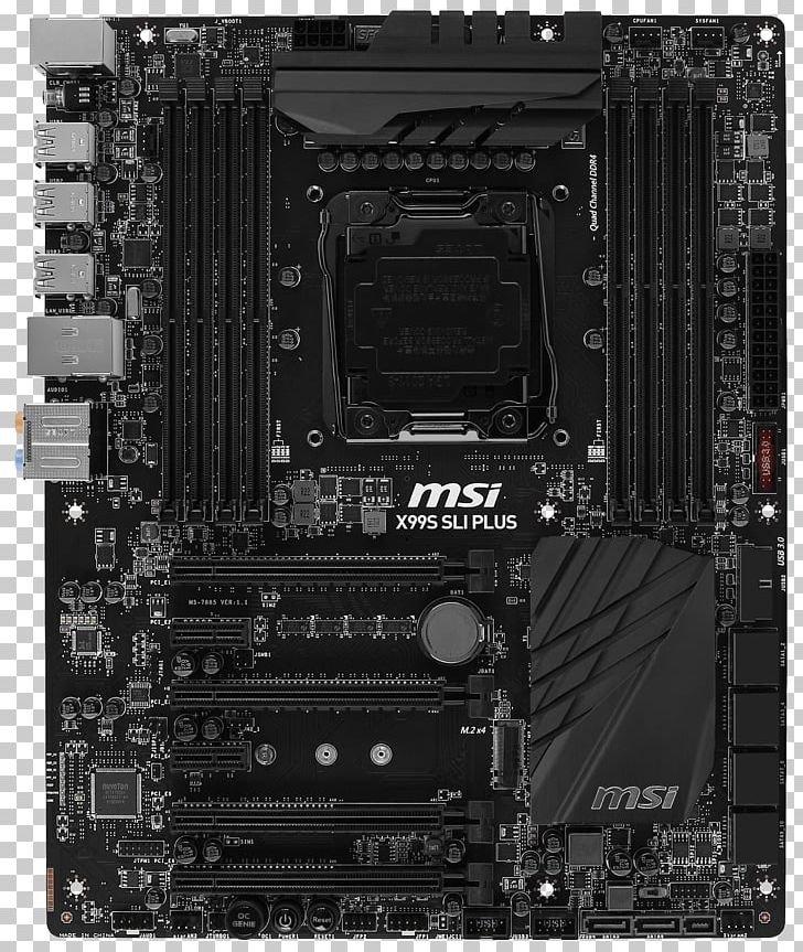 Intel MSI X99S SLI Plus Motherboard LGA 2011 PNG, Clipart, Atx, Black And White, Computer, Computer, Computer Accessory Free PNG Download