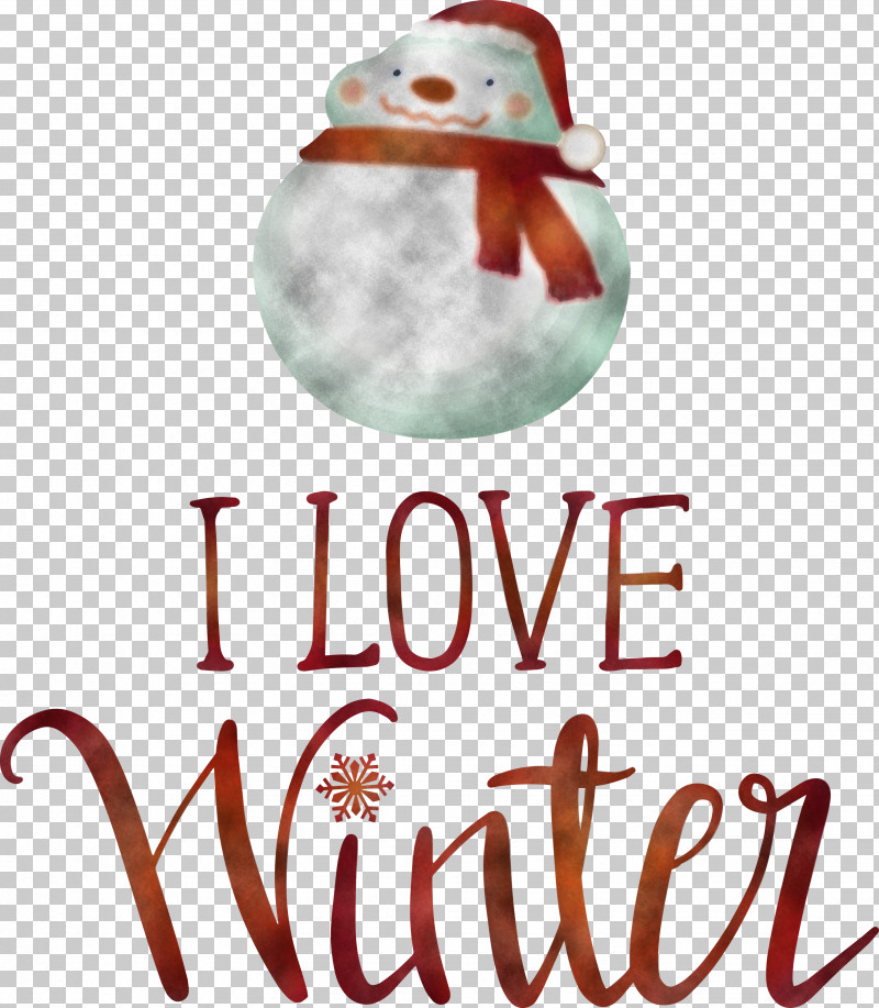 I Love Winter Winter PNG, Clipart, Biology, Christmas Day, Christmas Ornament, Christmas Ornament M, Holiday Free PNG Download