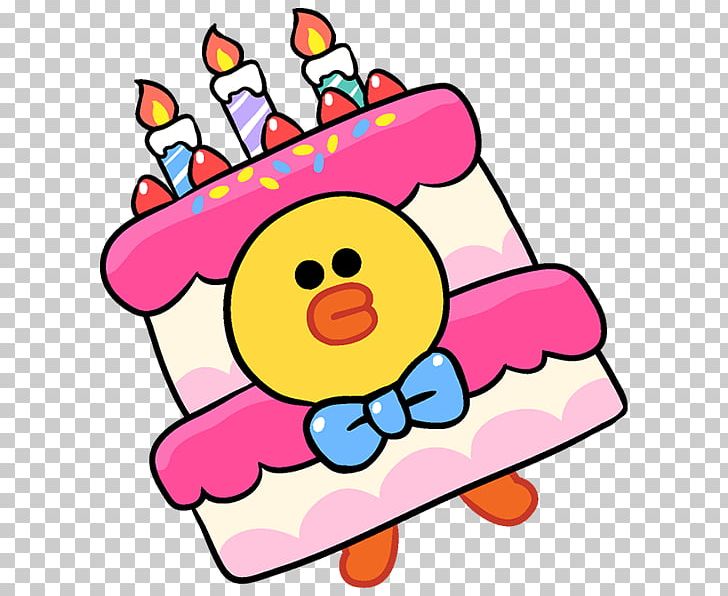 Birthday Cake Line Friends Sticker PNG, Clipart, Area, Art, Balloon, Birthday, Birthday Cake Free PNG Download