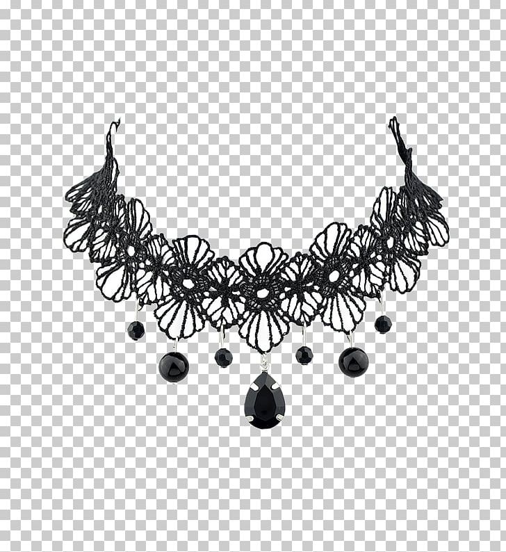 Choker Necklace Charms & Pendants Earring PNG, Clipart, Bead, Black And White, Chain, Charms Pendants, Choker Free PNG Download
