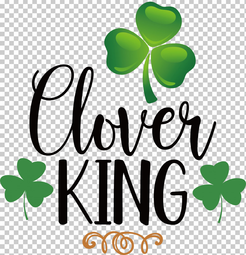 Clover King St Patricks Day Saint Patrick PNG, Clipart, Flower, Green, Leaf, Logo, M Free PNG Download