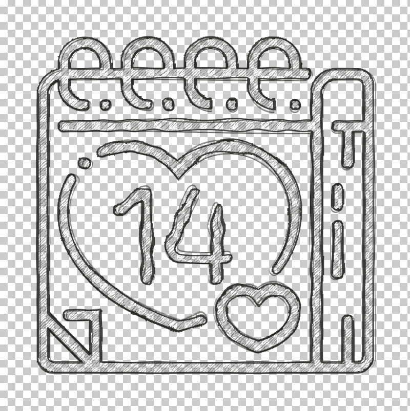 Valentines Day Icon Love Icon Calendar Icon PNG, Clipart, Calendar Icon, Coloring Book, Line, Line Art, Love Icon Free PNG Download