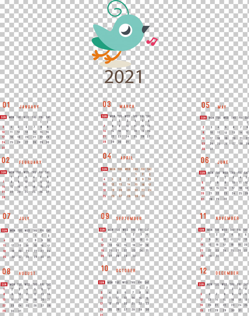 Printable 2021 Yearly Calendar 2021 Yearly Calendar PNG, Clipart, 2021 Yearly Calendar, Annual Calendar, Calendar System, Calendar Year, Day Free PNG Download