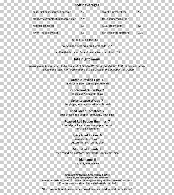 Food Thinking Man Tavern Menu Drink PNG, Clipart, Area, Document, Drink, Facebook, Facebook Inc Free PNG Download