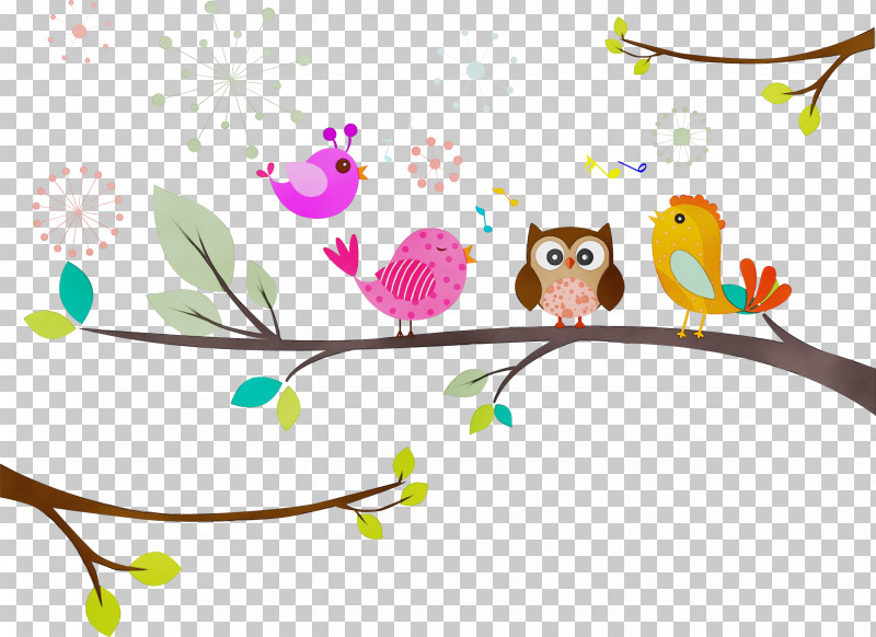 Branch Owl Bird Plant Bird Of Prey PNG, Clipart, Bird, Bird Of Prey, Branch, Owl, Paint Free PNG Download